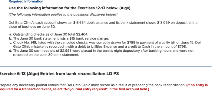 Del gato clinic bank reconciliation