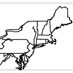 New england states map blank