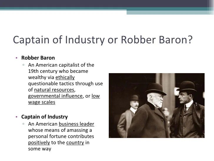 Captains of industry or robber barons worksheet answers