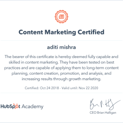 Hubspot certification marketing exam